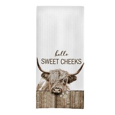 Highland Cow Bathroom Towels Farmhouse Cow Decorative Hand Towels For Bathroom 1