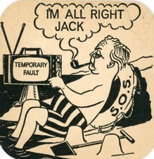 Harold Wilson Political/Satirical Beer Mat 1965 