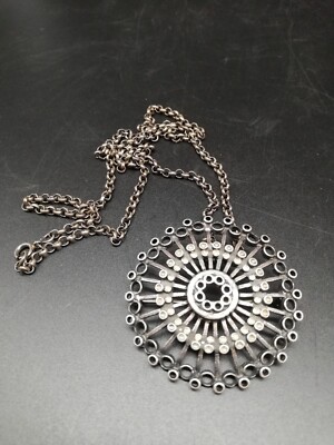 UNI David Andersen Anhänger Sterling Silber Marianne Berg um 1960 Kette Brosche