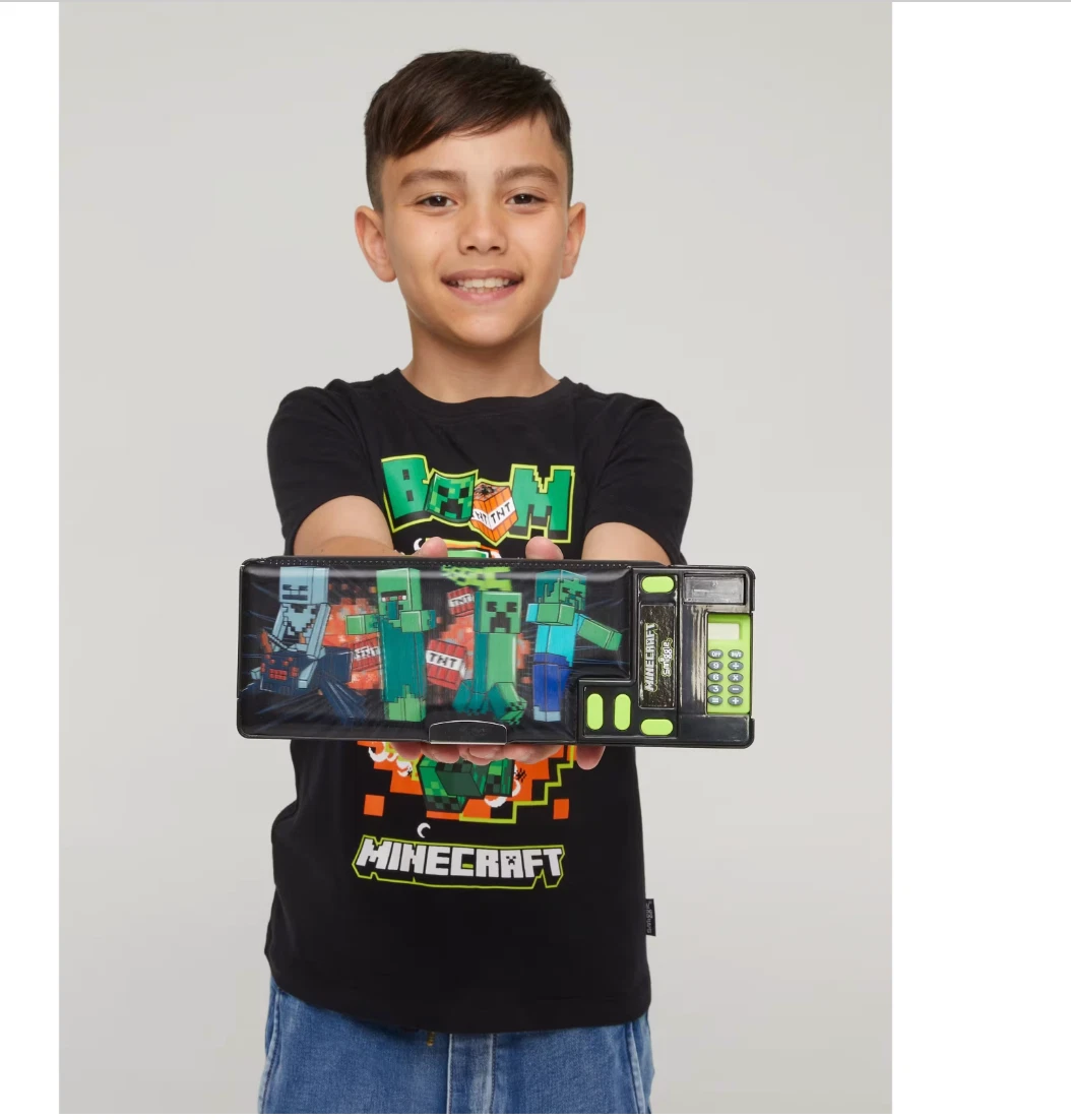 Smiggle Minecraft Pop Out Pencil Case for Girls Boys with Calculator