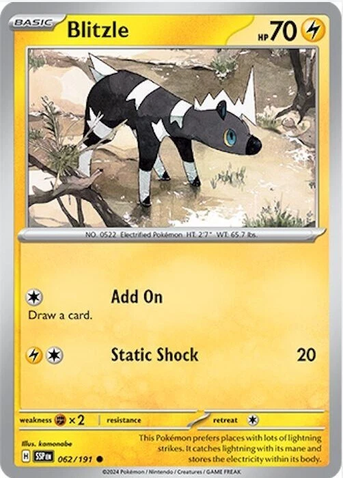 25+ Blitzle Pokémon TCG Cards for sale | Updated Oct 2026