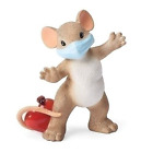 ✤ New Charming Tails Mouse Figurine Can'T Mask My Love For You Statue Face Cover