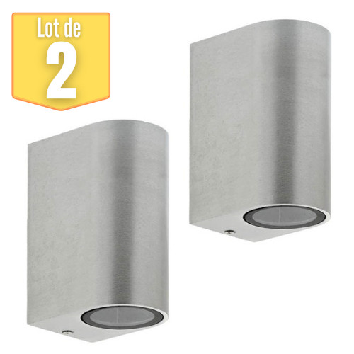 Applique SPIDER-2D lot de 2 spots muraux 2x35W GU10 en nickel brossé