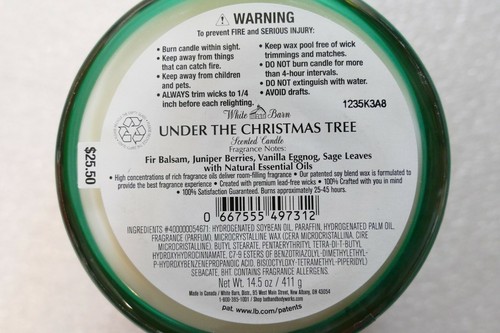 2 (2) TWO BATH & BODY WORKS 3-Wick Scented Candles UNDER THE CHRISTMAS TREE - Picture 2 of 3