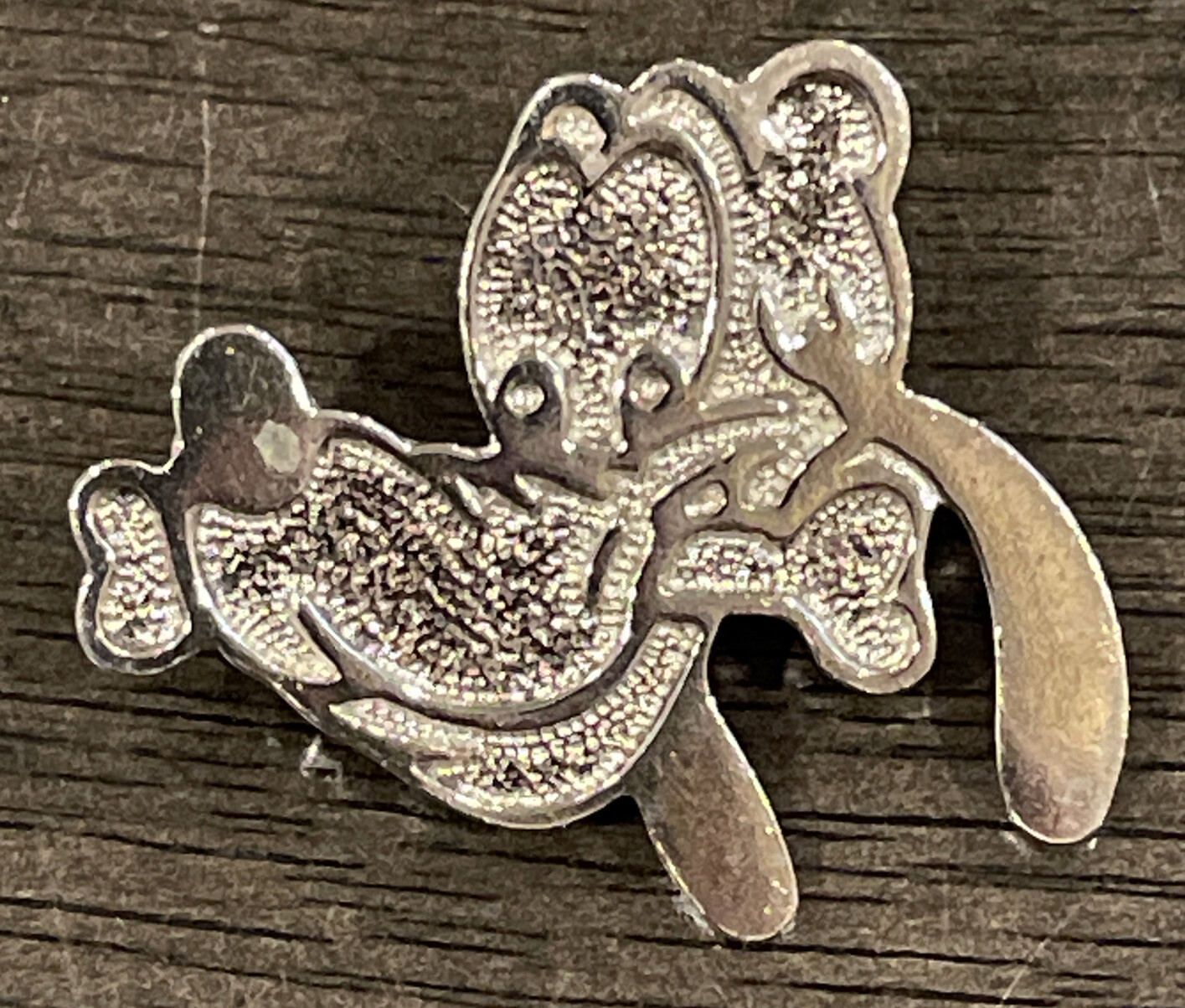 Rare Disney DLC Sterling Silver Pluto Dog Head Brooch… Gem