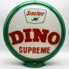 SINCLAIR DINO SUPREME 13.5" Gas Pump Globe SHIPS FULLY ASSEMBLED! MADE IN USA!!