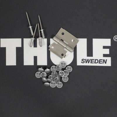 Thule 1x Aluminium Hinge + Rivets + Caps SI for Thule Jetbag Roof Box Apollo Touring