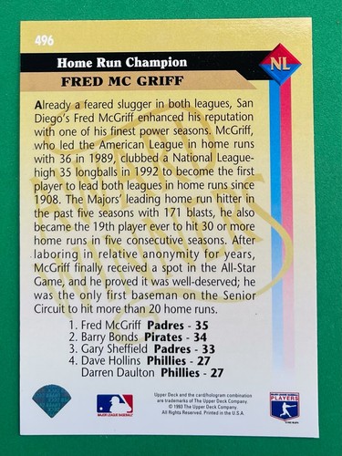 1993 Upper Deck Baseball *CHOOSE YOUR CARD/FINISH YOUR SET* #251-500 NM - Picture 238 of 246