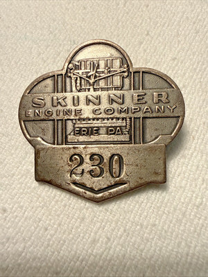 Erie, PA Skinner Engine Company Employee Badge #230