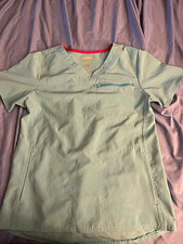 Scrubstar Women s Light Blue Solid V-Neck Medical Uniform Scrub Top Shirt