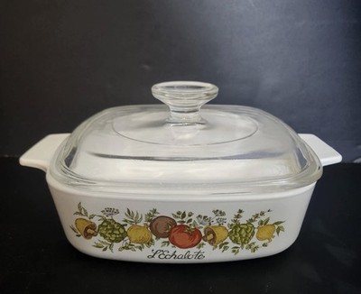 Corning Ware A-1-B L Echalote Spice of Life 1 Qt Casserole Baking Dish Pyrex Lid