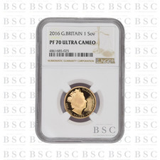 2016 St George Gold Proof Full Sovereign NGC PF70 Ultra Cameo