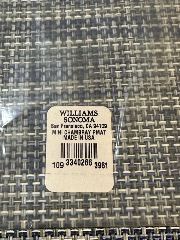 Drei Williams Sonoma Mini Chambray Tischsets Chambray 14"x19"