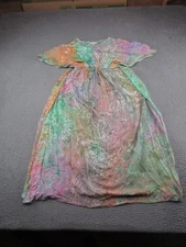 World Market Multicolor Bohemian Maxi Dress Size L - XL Colorful Hippie Chic