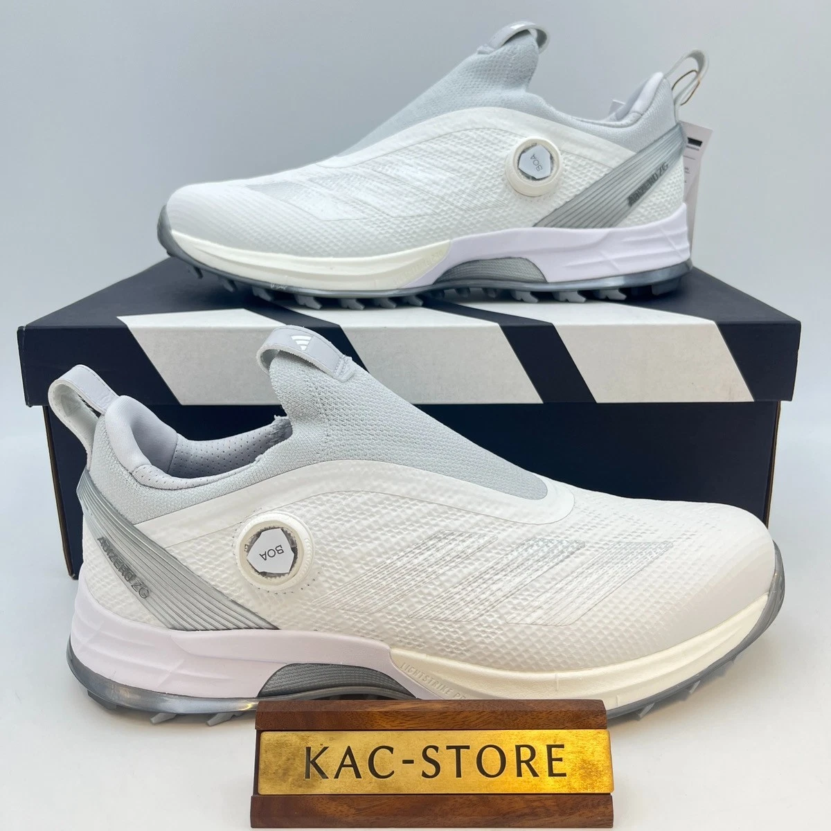 adidas Adizero ZG BOA Spikeless Golf White Silver Metallic for