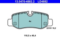 1X ATE 13.0470-4882.2 Bremsbelagsatz Scheibenbremse FüR Mercedes-Benz