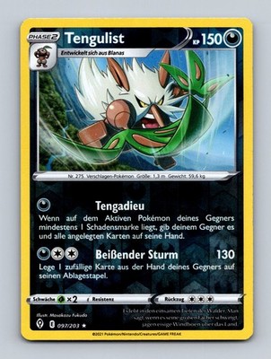 Pokemon Karte Tengulist 097/203 DE Masakazu Fukuda Evolving Skies Reverse Holo