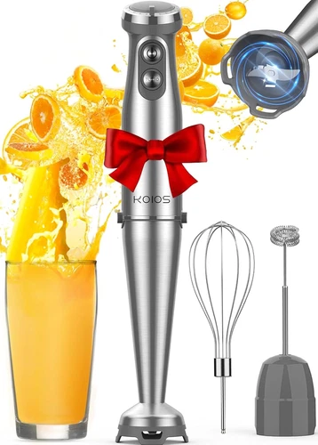 Immersion Blender, 1000W Anti-Scratch 3-In-1 Hand Blender, Upgraded 12 Speed Sta