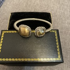 Gift Ready.  Silver Alloy Hinged Bracelet. Go...