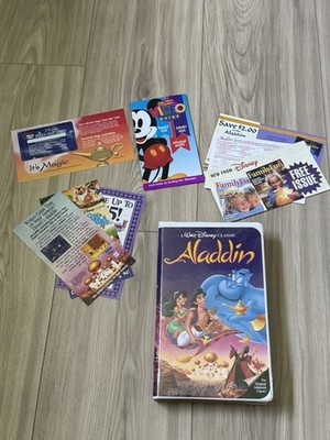 Aladdin VHS Walt Disney Classic - Black Diamond - 1993 - Rare