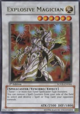 Heavy Play x 1 Explosive Magician - SOVR-EN044 - Ultra Rare - 1st Edition SOVR S