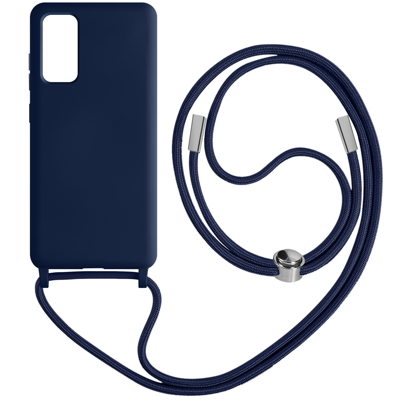 Coque lanière Galaxy S20 FE bleu finition mate et ajustement premium sur mesure