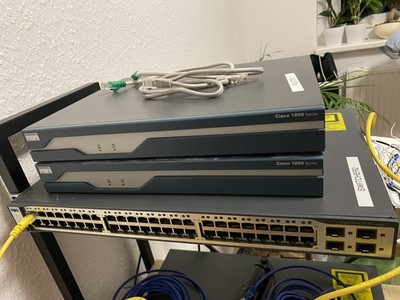 Cisco Router 1841, 64Mb CF, IOS 15, mit Rack Mount Kit