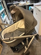 Uppababy Vista Travel System Pram Basinette with Rain Covers and Adapters