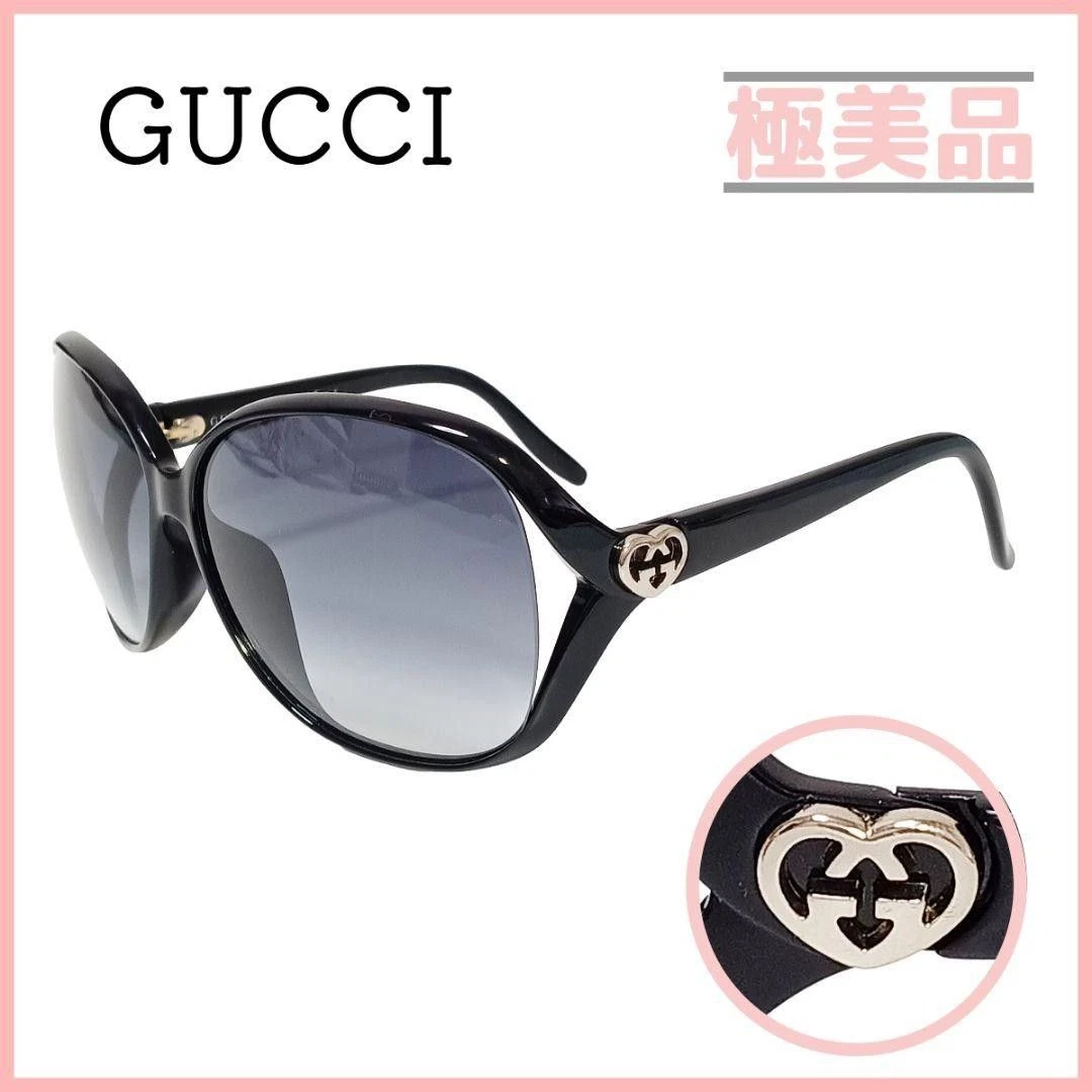 Gucci Heart Black Sunglasses for Women | eBay