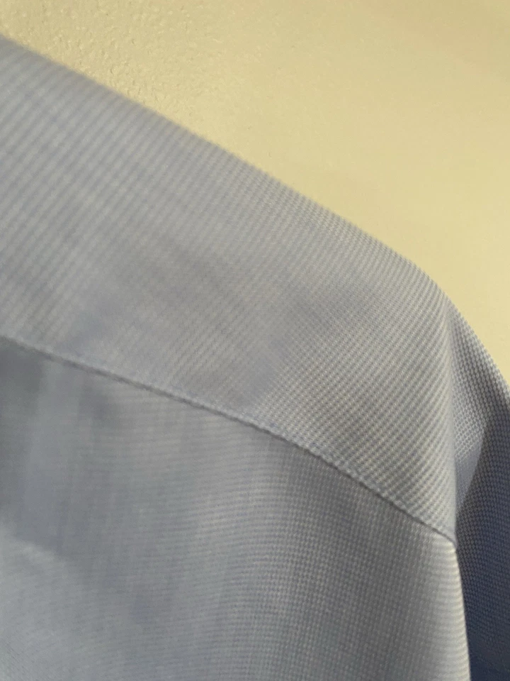 Camisa de viaje inteligente para hombre 4XB botón GRANDE hombre sin planchar AZUL NUEVA $59.50 Foto 4 de 4