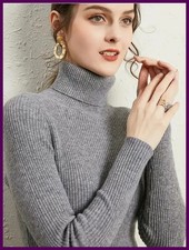 New Turtleneck Jumper Woman Knitted Blouses Fashion Ladies Sweaters Winter
