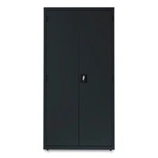 Alera HCM7218BK 36" x 18" x 72" 5 Shelves Assembled Storage Cabinets - Black New