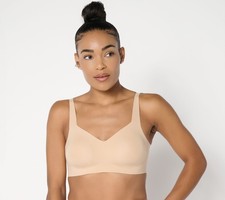 Evelyn Bobbie Beyond Seamless Wirefree Bra Sand 3XL New