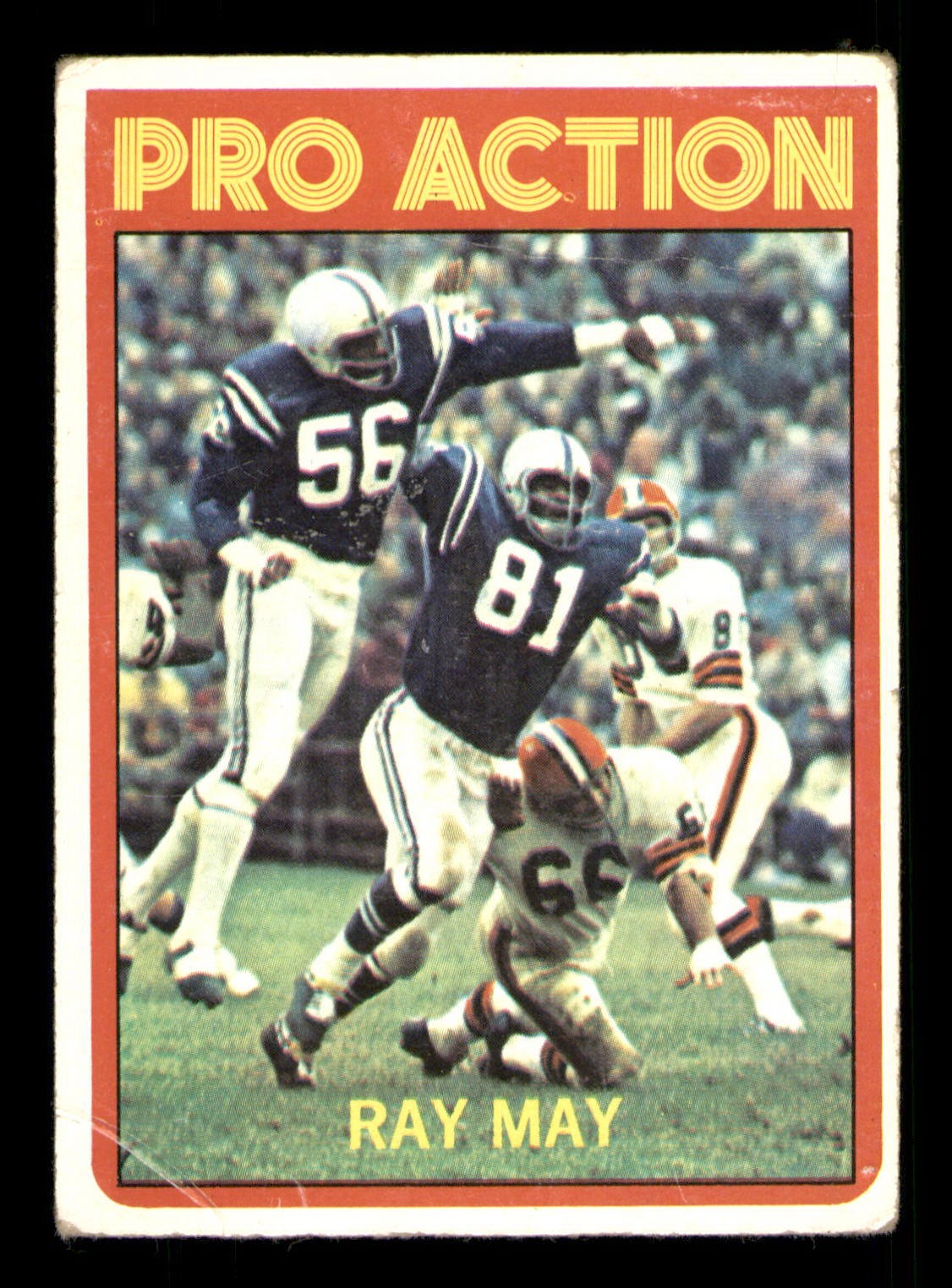 1972 Topps Ray May #262 Crease