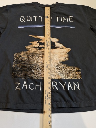 Zach Bryan Quittin Time Tour Black T Shirt,  Men's XL-One of These Days 2024 ZBB - Picture 5 of 6