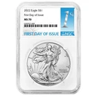 2022 $1 1-oz American Silver Eagle NGC MS70 FDI First Label