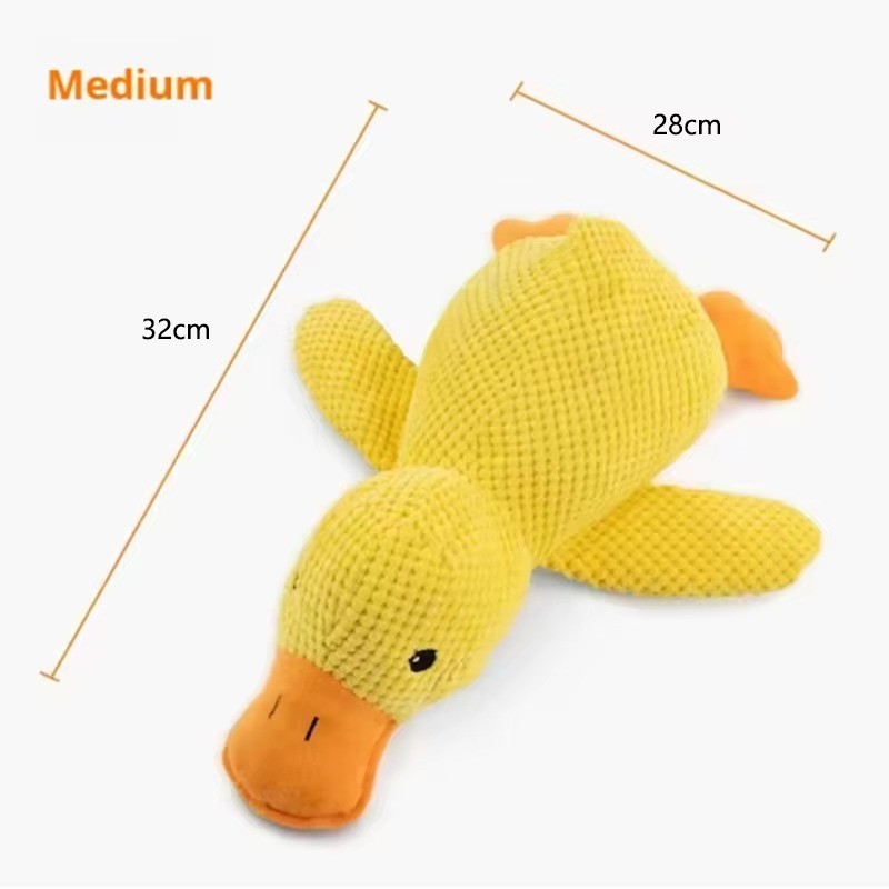 Stomping Duck Dog Toy Bite Resistant Plush Chew Toy for Large Dogs Interactive**