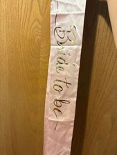 Bride to be sash