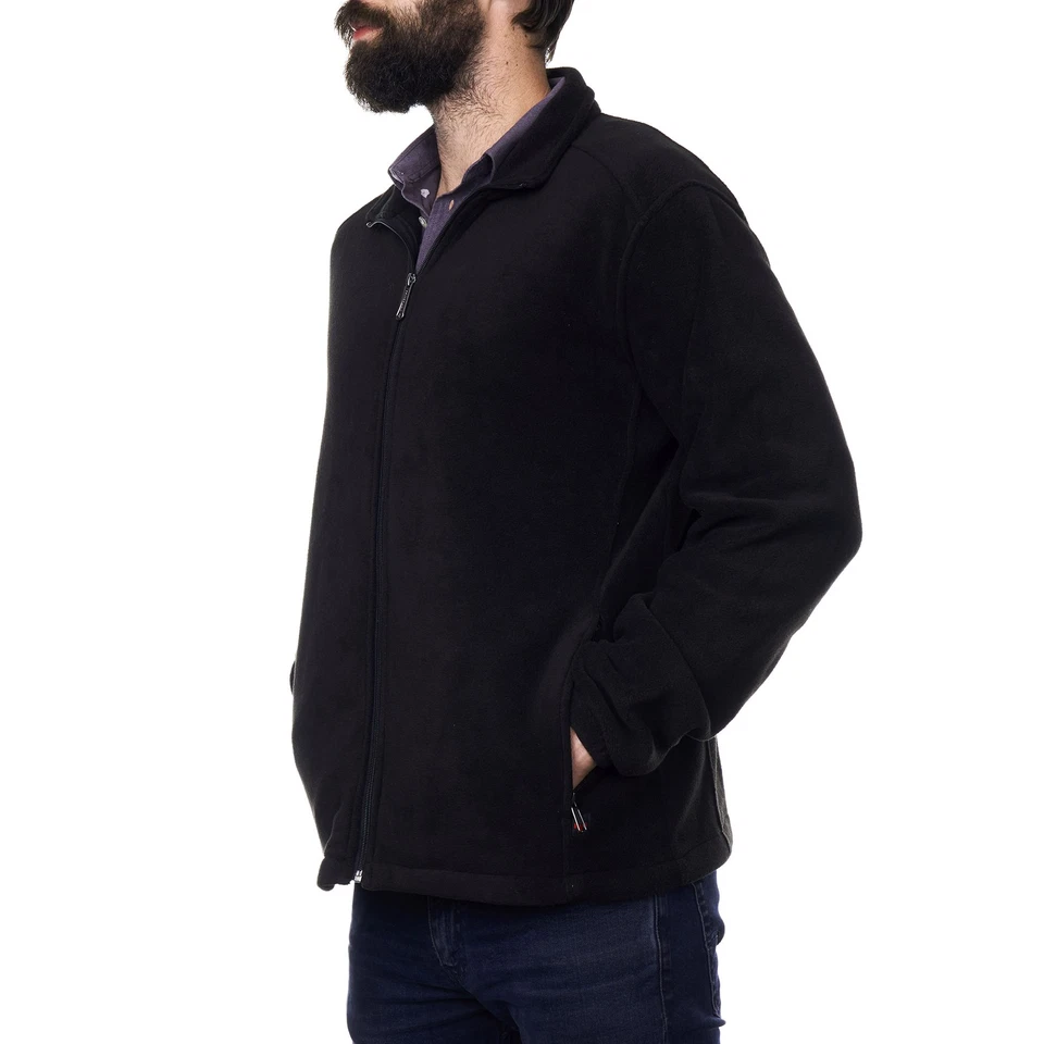 Alpine Swiss Trent Mens Full Zip Up Fleece Jacket Soft Casual Warm Zipper Coat - Image 3 of 4