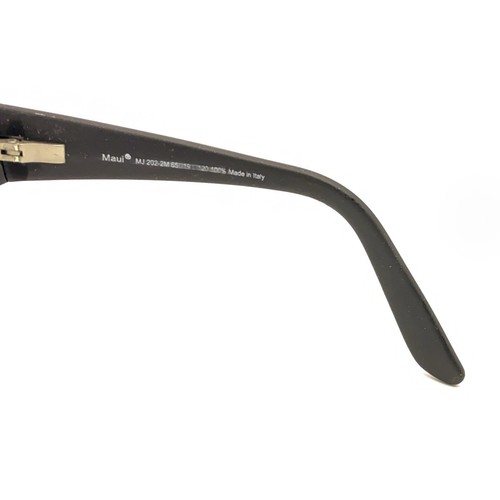 Maui Jim Peahi MJ 202-2M Black Wrap Sunglasses Frames 65-19 120 Italy Designer - Picture 10 of 12