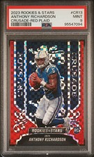 2023 PANINI ROOKIES & STARS CRUSADE RED PLAID ANTHONY RICHARDSON ROOKIE RC PSA 9