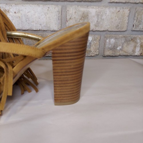 Carlos By Carlos Santana Brulee Gilda Suede Fringe Ankle Strap Heel, Women's 9M - Picture 8 of 12