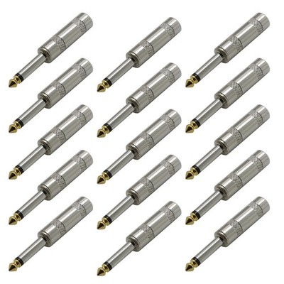 1/4 Straight 6.35mm Heavy Duty TS Mono Male Jack Connector Speaker Guitar Cable