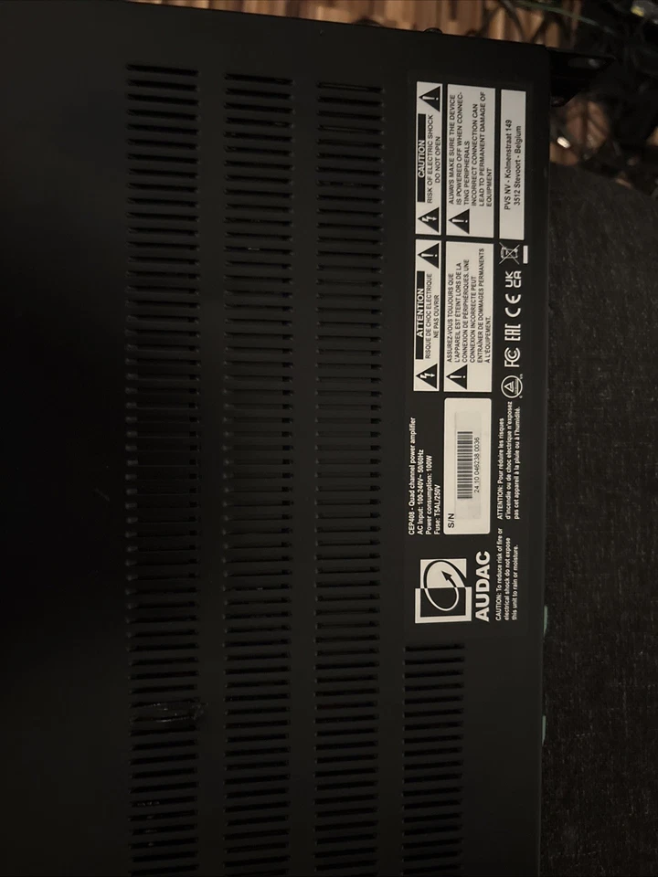 Audac CEP408 4-Kanal 100-V-Leistungsverstärker - 4 x 80W an 4 Ohm und 70/100V - Bild 4 von 4