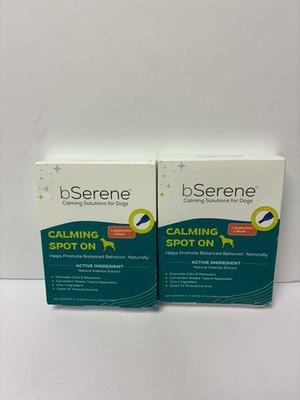 2X bSerene Calming Spot On Solution for Dogs 3 Applicators Stress Relief NEW