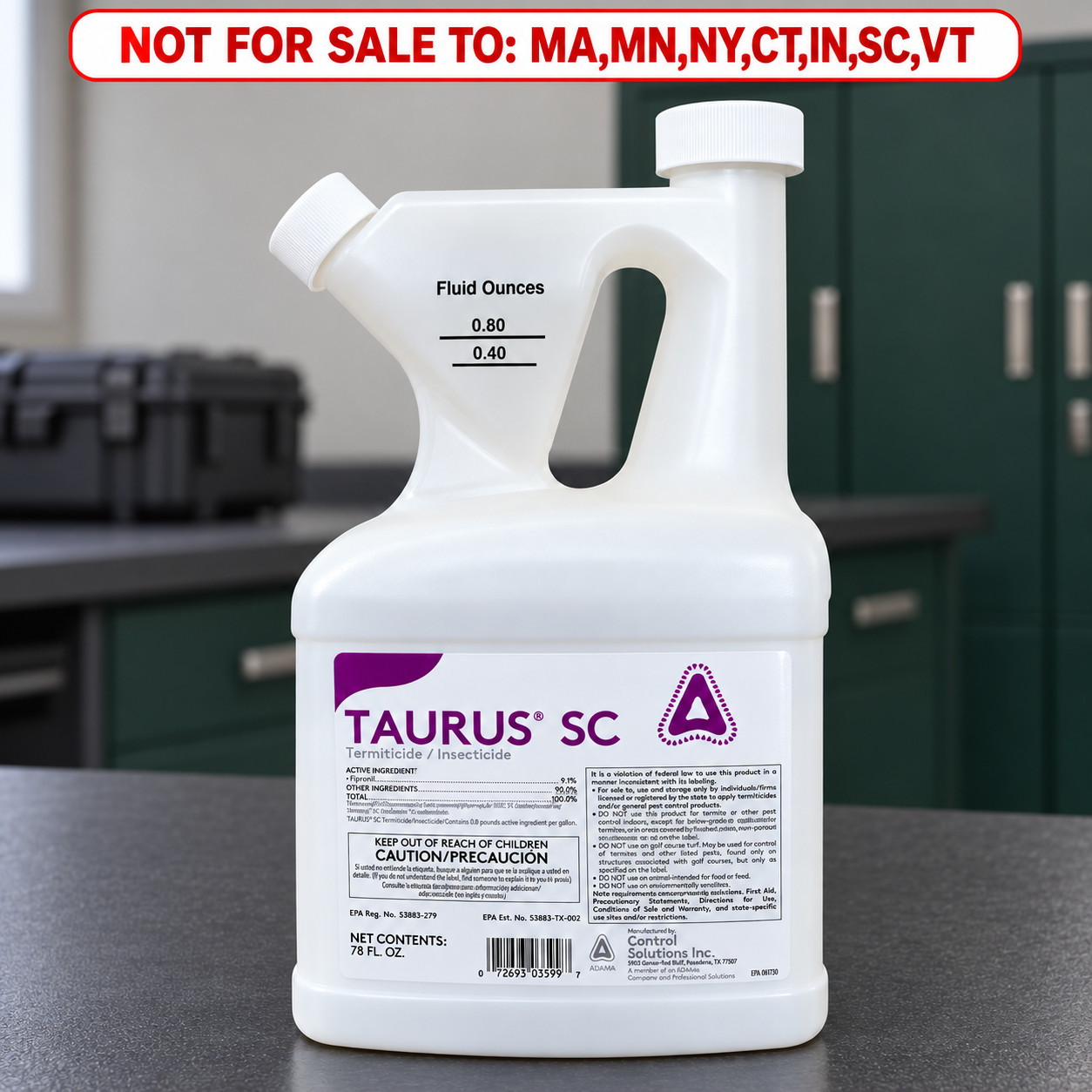 Taurus SC Termiticide Insecticide 78 oz 9.1% Fipronil Outdoor Pest Control