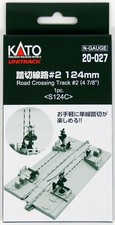KATO N Spur 20-027 – Unitrack Bahnübergang S124C (124 mm) – Neu & OVP