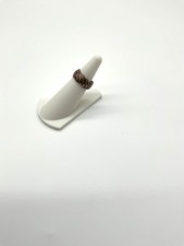 Vintage Twisted Copper Brass Ring Size 7.5 S1