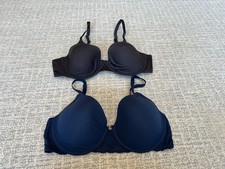 Lot of 2 Natori Blue / Dark Purple Underwire Full Coverage Bras Size: 36C