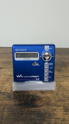 Sony Net MD Walkman MZ-N707 Type-R MDLP MiniDisc Blue Vintage TESTED WORKS